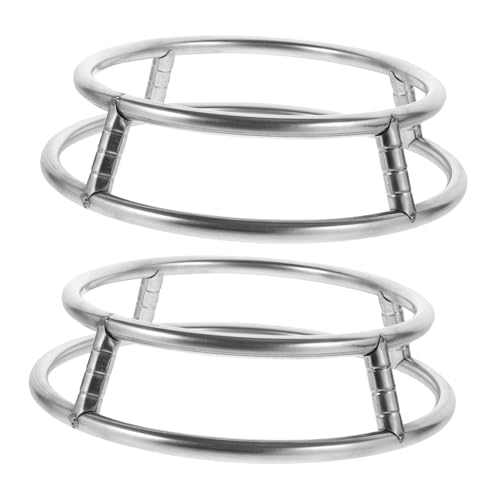 Cabilock 2PCS Stainless Steel Pot Rack Heat Insulation Holder for Hot Pots Wok Loop Stand and Design for Kitchen Use