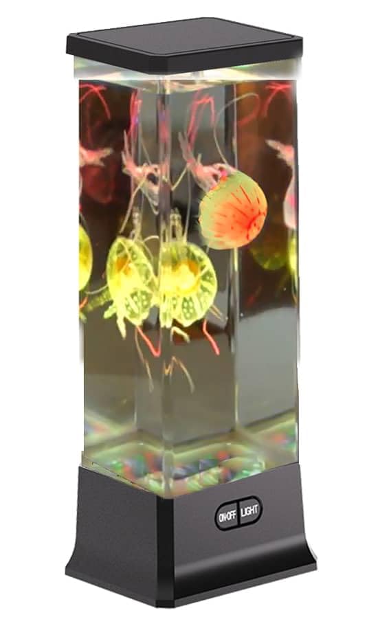 COLORLIFE Electric Jellyfish Tank Table Lamp with Color...