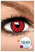FXEYEZ Lentes de contacto de Halloween de color, lentilla de motivo rojo,...