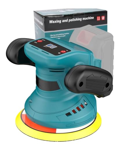 Pulidora Coche,Pulidora Orbital Coche,Compatible con Makita,Pulidora Coche Inalambrica,con 14 allegati,Velocidades Control Variable,para Lijar, Pulir y Encerar Barcos y Coches