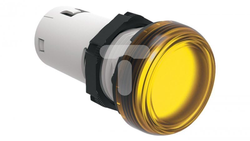 Pilote LED monobloc 12V jaune Lovato à vis pour haute visibilité industrielle