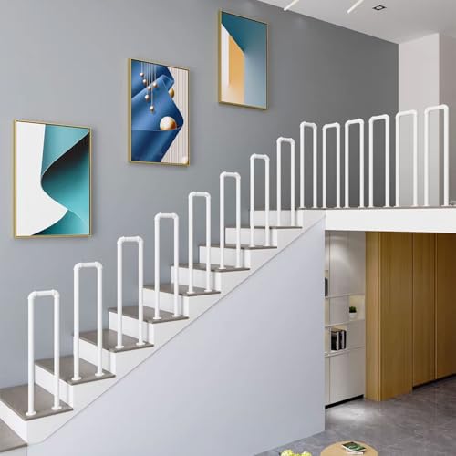 Rambarde d'escalier en fer forgé : design moderne en U pour villa et loft