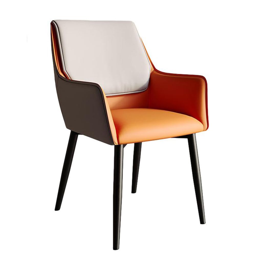Chaise salle à manger vintage capitonnée avec pieds en métal massif pour salon et cuisine