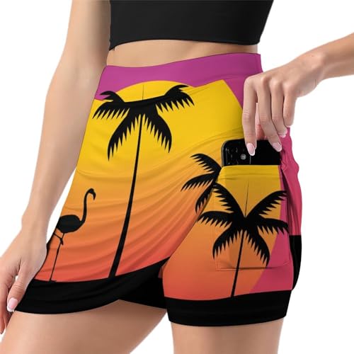 Jupe short de sport anti-irritation avec poche pour tennis et running