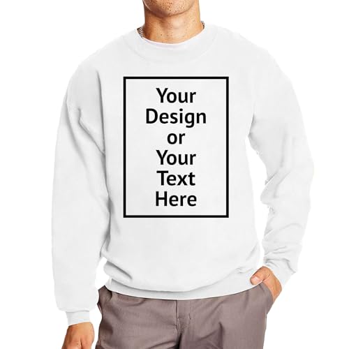 Awkward Styles Personalized F260 Unisex Ultimate Cotton Crewneck DIY Add Your Photo Image Text Custom Sweatshirt Gifts