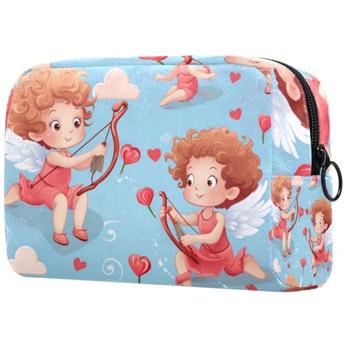 Beauty case da donna Cupido Love Rose con cerniera beauty case da viaggio organizer per cosmetici Multicolore 7 Art Deco