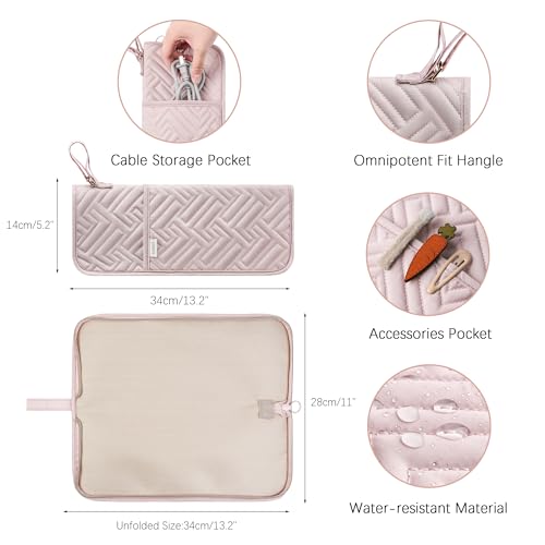 Organizador de herramientas para cabello resistente al calor rosa miniatura 5