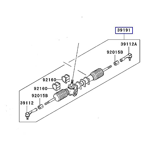 Rack and Pinion - Compatible with Kawasaki 2510, 3010, 4010 Mules - Complete Steering Gear with Tie Rod Ends