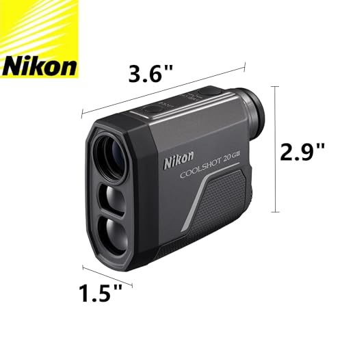 Nikon Coolshot 20 GIII Golf Laser Rangefinder (16780) Bundle with 3 Extrac CR2 Batteries and Cleaning Cloth - Laser Range Yard Alignment with Slope,