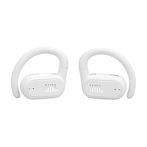 JBL SoundGear Sense - True Wireless Open-Ear Headphones, OpenSound Technology, Splash and dust Resistant, 4 mics for Crisp, Clear Calls, Up to 24 Hours of Battery Life, Plus Speed Charge (White)