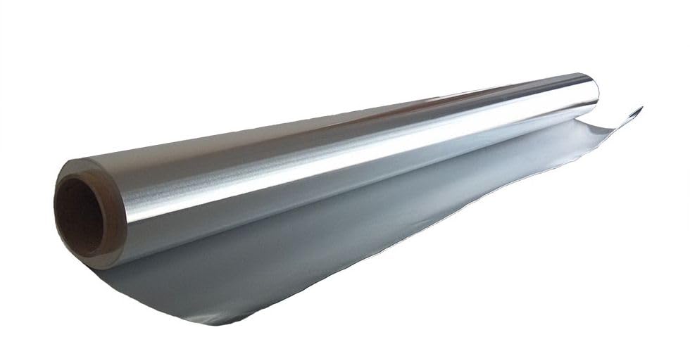Technische Aluminiumfolie 0,1 mm (100 Mikron) x Breite 1000 mm. Dicke: 0,1 mm | 100 Mic | 100my (500 mm × 50 m)