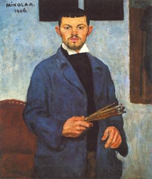 Peinture à l'huile Self Portrait 1906 d'Andras Mikola pour remplacer vos posters sans âme