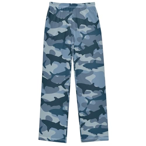 Boy's Pants Animal Shark Military Pattern Jogger Pants Elastic Waist Long Bottoms Trousers with Pockets 6-14 Years