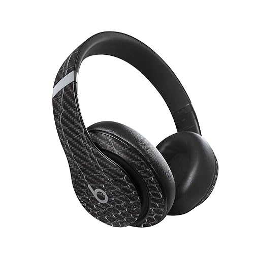 Image of MightySkins Carbon Fiber Skin Compatible with Beats Studio Pro - Black Gator Skin | Protective, Durable Textured Carbon Fiber Finish | Easy to Apply