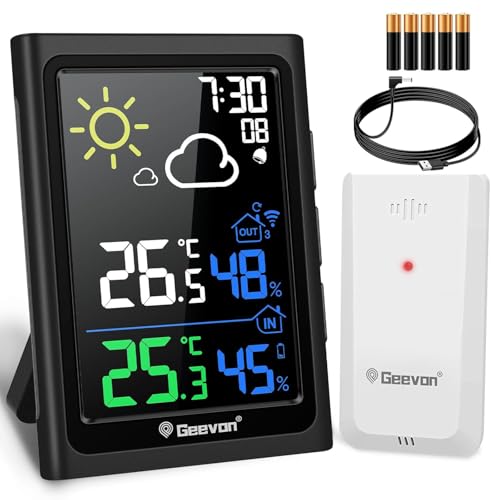 Geevon Weather Station Wireless with Outdoor Sensor Digital Thermometer