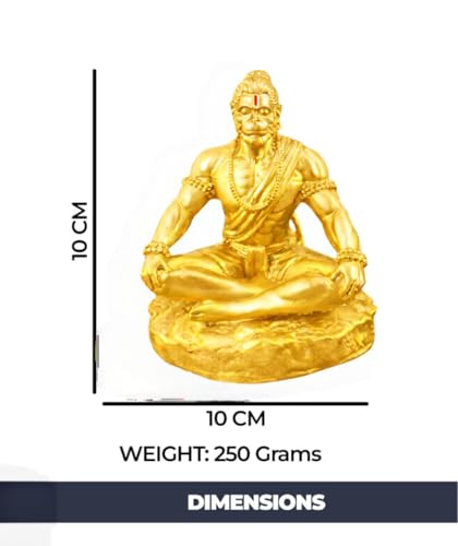 Image of Yadava Bahubali Hanuman Ji Idol for Car Dashboard & Home | Bajrangbali Murti for Pooja Temple, Office & Spiritual Decor