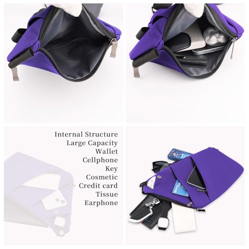Image of Anti Theft Crossbody Bag,Sling Bag for Women Men,Multi-pocket Chest Shoulder Bag for Travel, Sport, Work