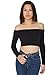 American Apparel Women's Cotton Spandex Long-Sleeve Off-Shoulder Top