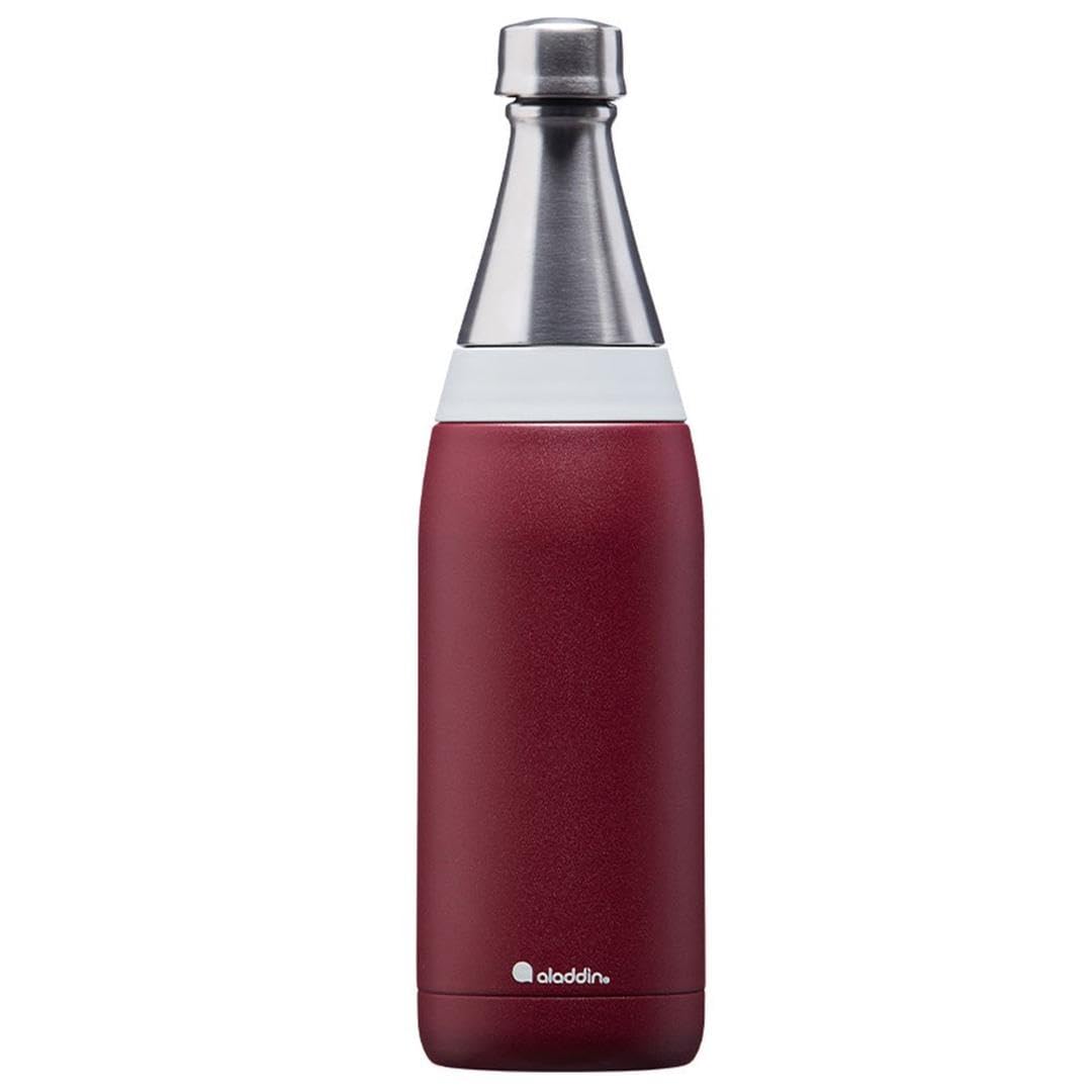 Aladdin fresco thermavac stainless steel water bottle, burgundy red, 0.6l