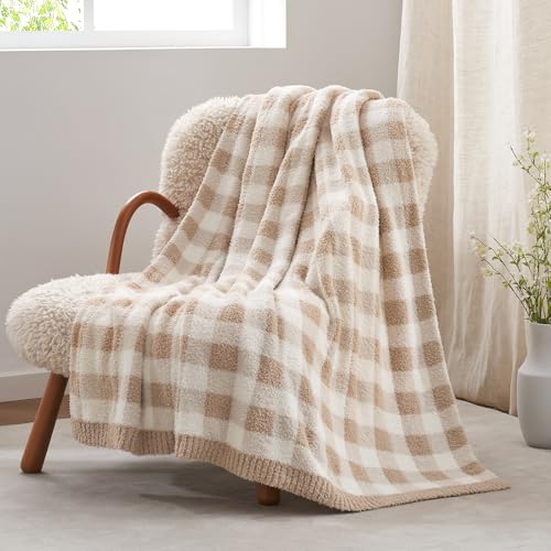 Snuggle Sac Manta Térmica Tejida Cuadros Beige 50x60 Pulgadas miniatura 5