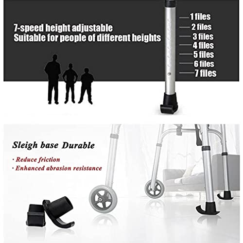 Looprek Rollator Loophulpmiddel voor ouderen Opvouwbaar Verstelbare hoogte Hulpmiddel voor beperkte mobiliteit Trainer voor de onderste ledematen Verlangen naar onafhank - Afbeelding 3