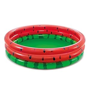 Skrskr Opblaasbaar zwembad, groot opblaasbaar watermeloen, kinderbadje, familiebadje, opstelzwembad voor kinderen, 66,14 x 14,96 inch