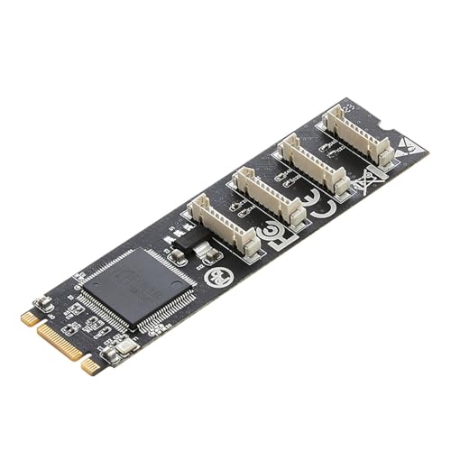 IOCrest 4 Port RS-232 DB9 Serial M.2 B+M Key Controller Card SY-PEX15072 (PCIe x1, Linux Compatible)
