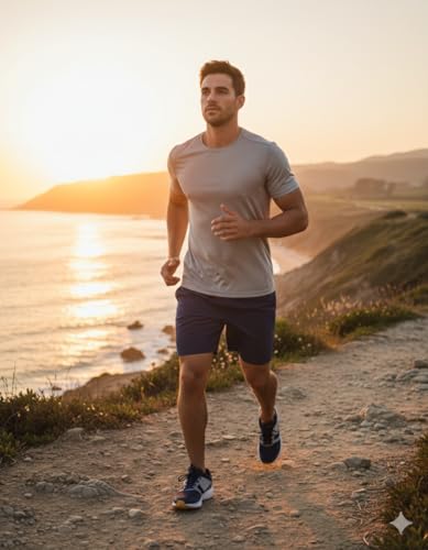 Image of Men's Sports Running Shoes | Lightweight Comfortable Casual Sneakers | Lace-Up Design | Flexible Sole | Sizes 6 to 11