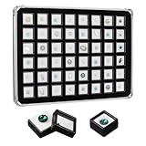 PH PandaHall Edelstein Aufbewahrungsbox 48 Stück Präsentationsschale Für Lose Diamanten Aluminium Kristall Organizer Glas Edelstein Displaybox Schmuckbehälter Für Perlen Und Strass Schmuckkollektion