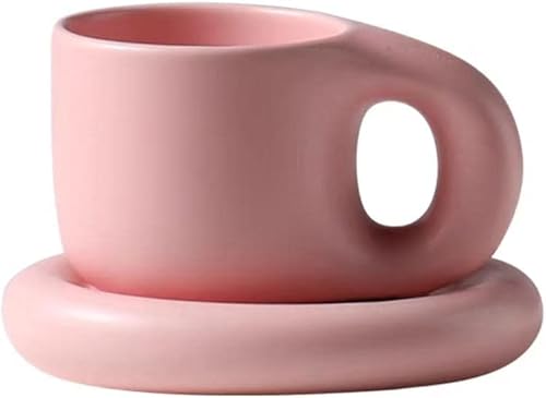 Taza de café de cerámica juego de tazas de café de cerámica de 10 onzas tazas de capuchino de porcelana para café con leche juego de tazas de