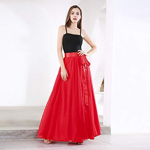 Jupe maxi rouge pour spectacle de danse du ventre taille L