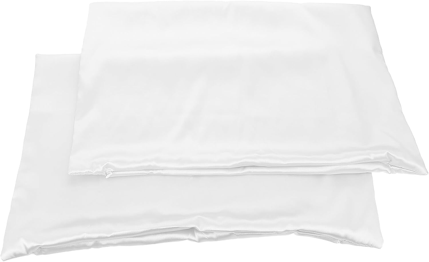 Kids Pillowcases 2pcs White Chemical Fiber with Zipper Closure