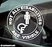 Platinum Place 1 x Non Tutte Le disabilità Sono VISIBILI Adesivo per Finestra Bianco Trasparente 87 mm Distintivo per Auto disabili Blu Consapevolezza di Supporto Avvertimento Carrozzina per disabili