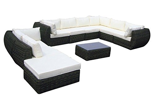 Preisvergleich Produktbild Baidani Rattan Garten Lounge Garnitur Majesty