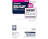 ACADEMIC 18 – 19 Filofax 19 – 68252 bolsillo semana en dos páginas Inglés de agosto de 18 – Agenda de año académico (Julio de 19