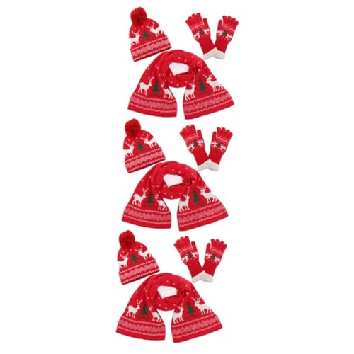 Accompagner vos familiaux au ski : 3 sets bonnet écharpe et accessoires tricotés GALPADA