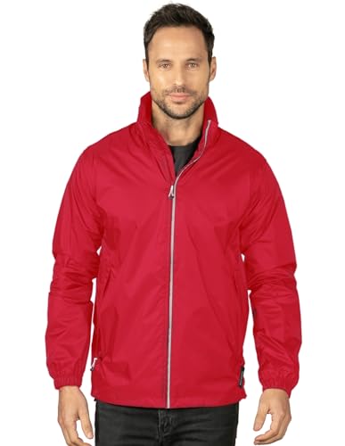 AFC Men’s Lined Waterproof Windbreaker Jacket Lightweight Coat In 2x & 3x Only, Charcoal