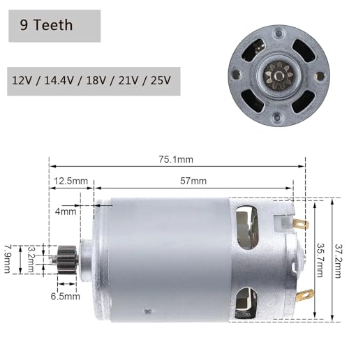 Moteur rotatif RS550 18V 19500 tr/min pignon 9 dents pour visseuse