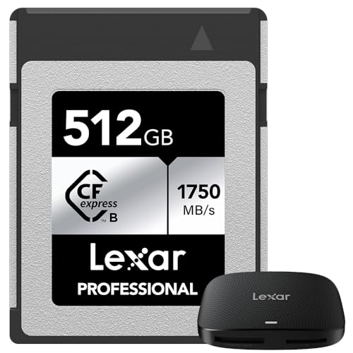 Lexar LCXEXSL512G-RNENG CFexpress Type B Vo[V[Y [J[h 512GB Lexar CFexpress Type B/SD USB 3.2 Gen 2J[h[_[t