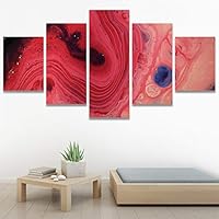 SIGNWIN 5 Panel Canvas Wall Art Modern Art 3D Abstract Abstract Brushstroke Contemporary Digital Art Fun Multicolor for Home Decorations Ready to Hang - 60