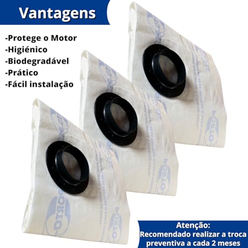 Kit 6 Sacos Aspirador de Pó Descartável Para Modelos Electrolux Flex1400 A10 A13 Awd01 Aqp20 Acqua P