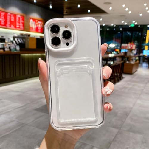 Étui portefeuille iPhone 14 Pro Max transparent blanc pour ne plus perdre vos cartes