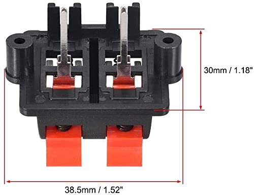 Terminali Altoparlanti A Molla 4 Pezzi - Connettori Per Cavi Speaker, Facili Da Installare, 68x23 Mm - Foto 4