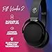 Skullcandy Riff Wireless 2 On-Ear Bluetooth Headphones, Up to 34 Hrs Battery, Foldable Lightweight Design, Convenient for Travel with Included 3.5mm AUX Cable, Microphone for iPhone Android - Black