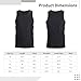 BOSREROY Sleeveless Compression Vest for Sports, Basketball Protective Gear with Honeycomb Chest Padding, Athletic Heart and Sternum Guard