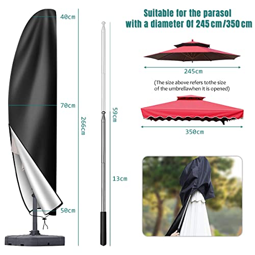 HOOPOE Copri Ombrellone da Giardino,Copertura