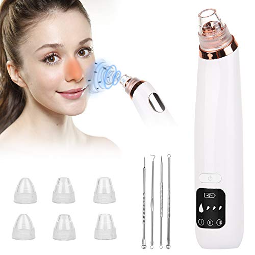 Sendowtek Dissolvant de points noirs avec technologie de chauffage 3 modes 6 ventouse pour nettoyer la graisse de saleté de peau morte de points noirs