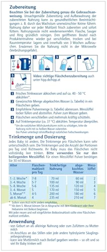 HiPP HA 1 Combiotik (4 x 600g), Anfangsmilch für sensible Immunsysteme (hydrolysiert) - von Geburt an, mit natürlichen Milchsäurekulturen