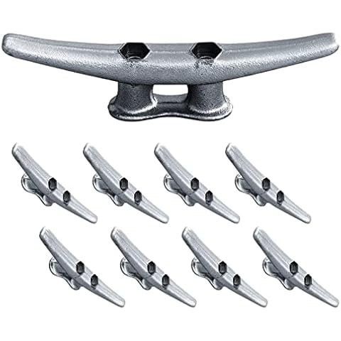 Simplified Living 6" Boat Dock Cleats: Rough Cast Hot Dipped Galvanized Iron: 4, 8, 16 Pack (8 Pack) Cover
