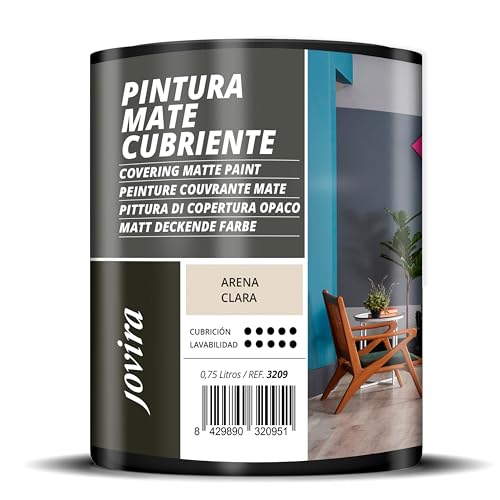 JOVIRA PINTURAS Mate Cubriente | Colores interior-exterior con excelente poder cubriente. 750 Mililitros